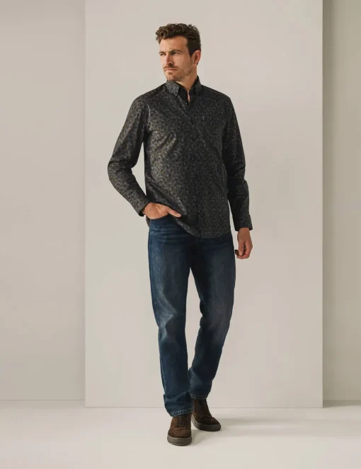 State of Art casual overhemd 21424901 Antraciet Best