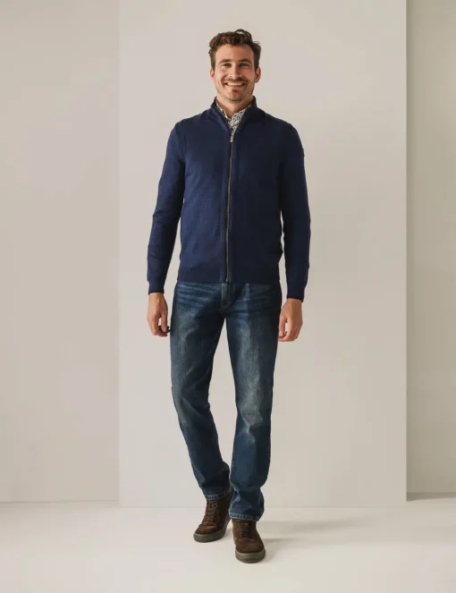 State of Art gebreid vest 16124911 Donker Blauw Outlet