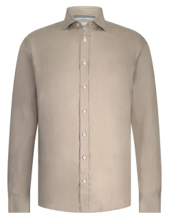 State of Art linnen overhemd 21115342 Khaky beige Fashion