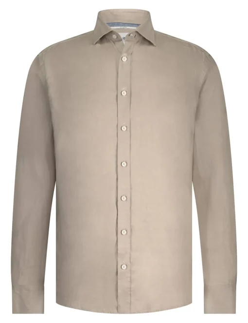 State of Art linnen overhemd 21115342 Khaky beige Fashion