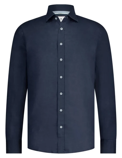 State of Art linnen overhemd 21115342 Donker Blauw Sale