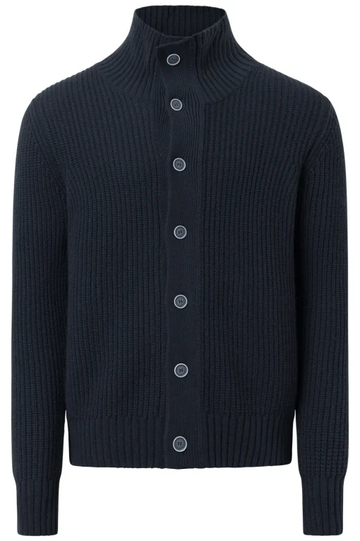 Strellson gebreid vest 30038286 Donker Blauw New