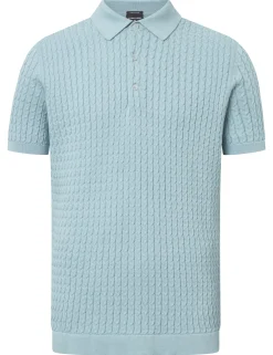 Strellson polo's 30045708 Licht Blauw Best