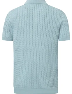 Strellson polo's 30045708 Licht Blauw Best