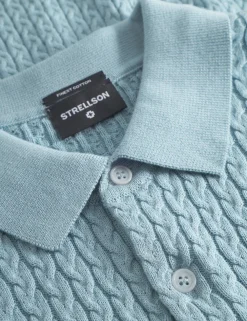 Strellson polo's 30045708 Licht Blauw Best