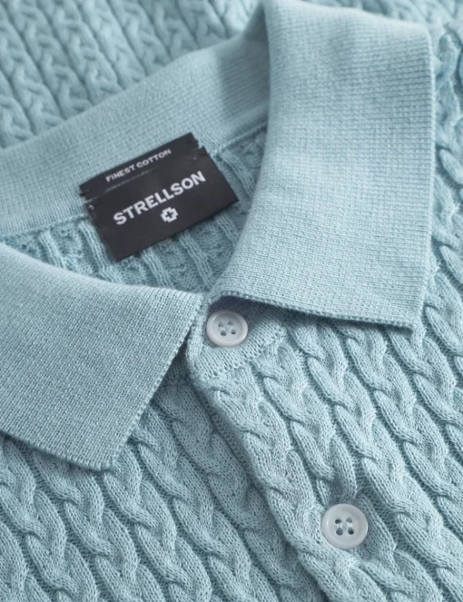 Strellson polo's 30045708 Licht Blauw Best