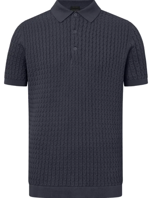 Strellson polo's 30045708 Donker Blauw Outlet