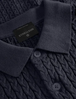Strellson polo's 30045708 Donker Blauw Outlet