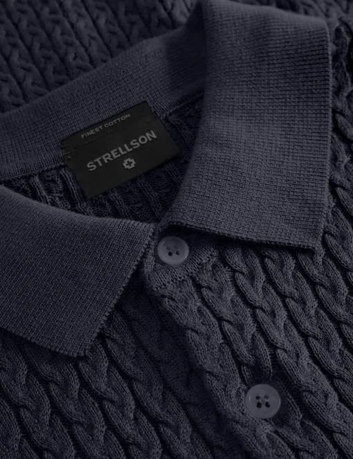 Strellson polo's 30045708 Donker Blauw Outlet