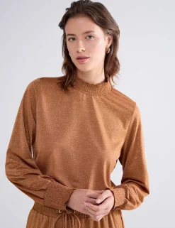 Summum blouse 3s5009-30644 Camel New