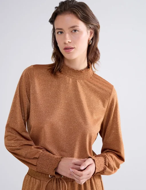 Summum blouse 3s5009-30644 Camel New