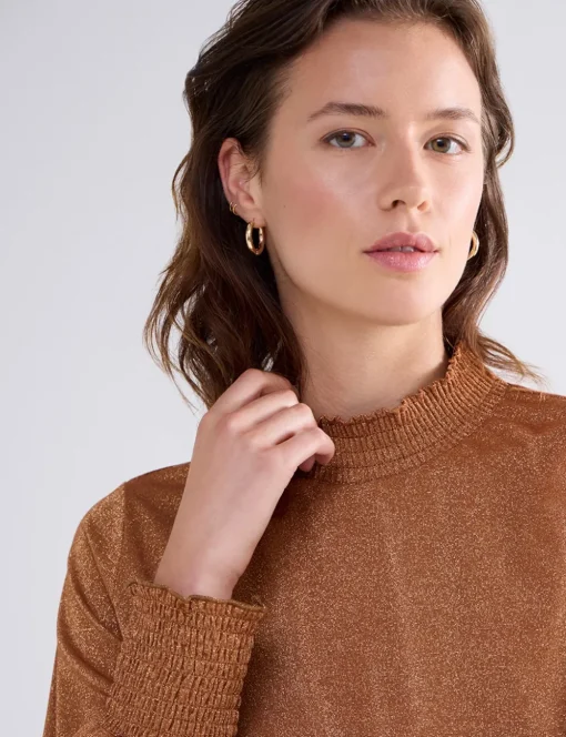 Summum blouse 3s5009-30644 Camel New