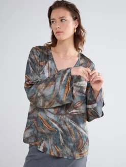 Summum blouse 2s3161-12073 Antraciet Best