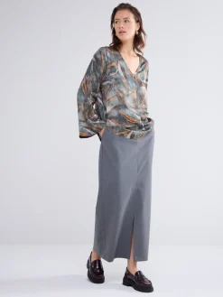 Summum blouse 2s3161-12073 Antraciet Best