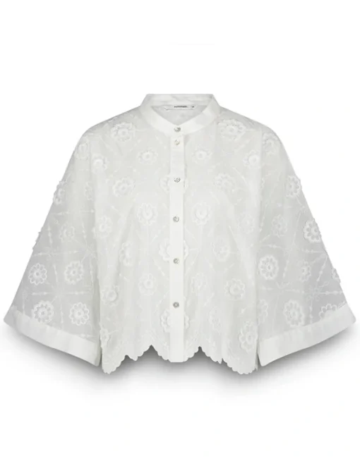 Summum blouse 2s3286-12183 Wit Hot