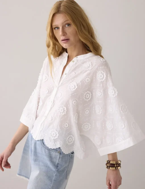 Summum blouse 2s3286-12183 Wit Hot