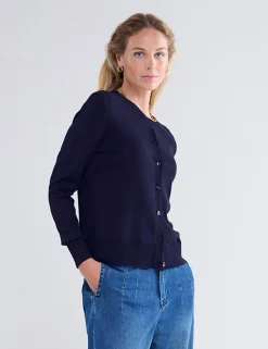 Summum gebreid vest Bordeaux-7980 Donker Blauw New
