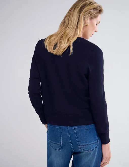 Summum gebreid vest Bordeaux-7980 Donker Blauw New