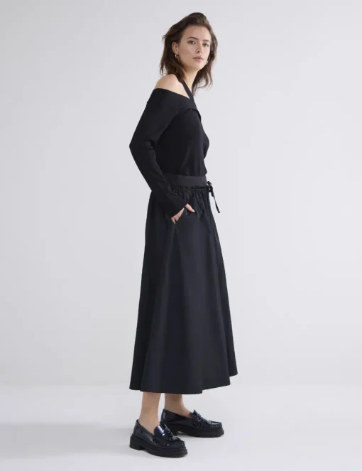 Summum midi rok 6s1324-12075 Zwart Fashion