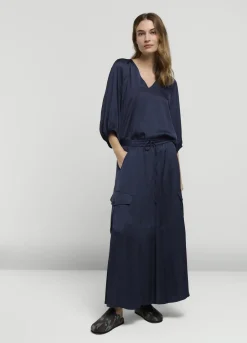 Summum midi rok 6s1279-11817 Blauw New