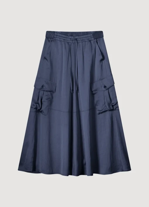 Summum midi rok 6s1279-11817 Blauw New
