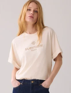 Summum t-shirts 3s5128-30633 Beige Outlet