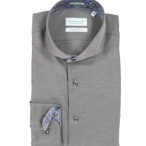 Thomas Maine casual overhemd Tailored Fit 827720 Taupe Online