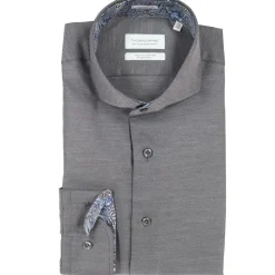 Thomas Maine casual overhemd Tailored Fit 827720 Grijs Outlet