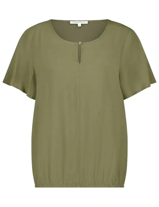Tramontana blouse C07-12-301 Olijf groen Discount