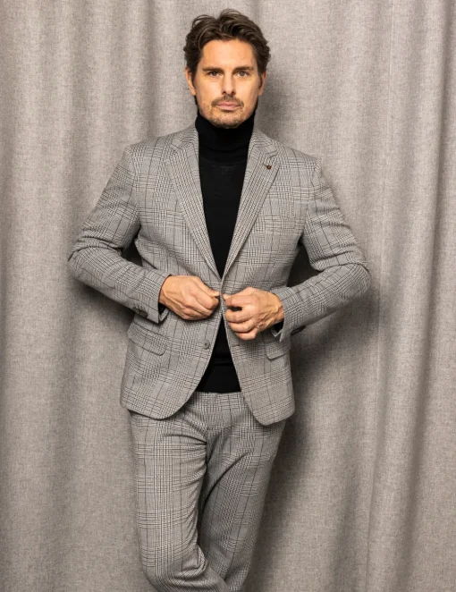Zuitable colbert Slim Fit 242625-DiNick Wit/Zwart Hot
